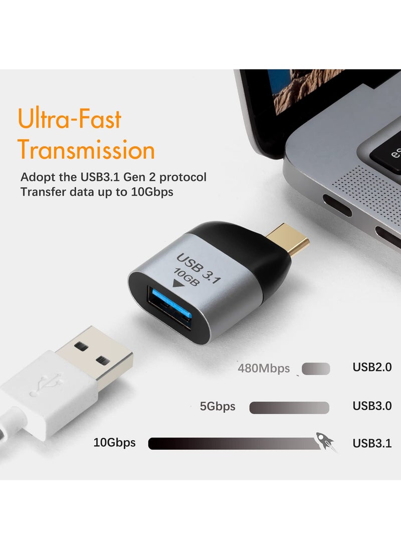 SANMUGEED - SANMUGEED USB C to USB 3.1 Adapter, 10Gbps USB A to USB C Adapter Compatible with MacBook Pro 2021 iMac iPad Mini 6/Pro MacBook Air 2020 and Other Type C or Thunderbolt 4/3 Devices - Image 1