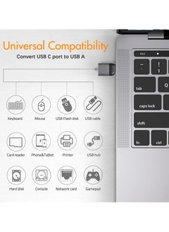 SANMUGEED SANMUGEED USB C to USB 3.1 Adapter, 10Gbps USB A to USB C Adapter Compatible with MacBook Pro 2021 iMac iPad Mini 6/Pro MacBook Air 2020 and Other Type C or Thunderbolt 4/3 Devices  - Image 4