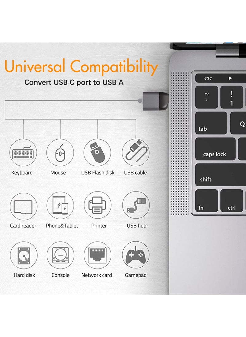SANMUGEED - SANMUGEED USB C to USB 3.1 Adapter, 10Gbps USB A to USB C Adapter Compatible with MacBook Pro 2021 iMac iPad Mini 6/Pro MacBook Air 2020 and Other Type C or Thunderbolt 4/3 Devices - Image 1