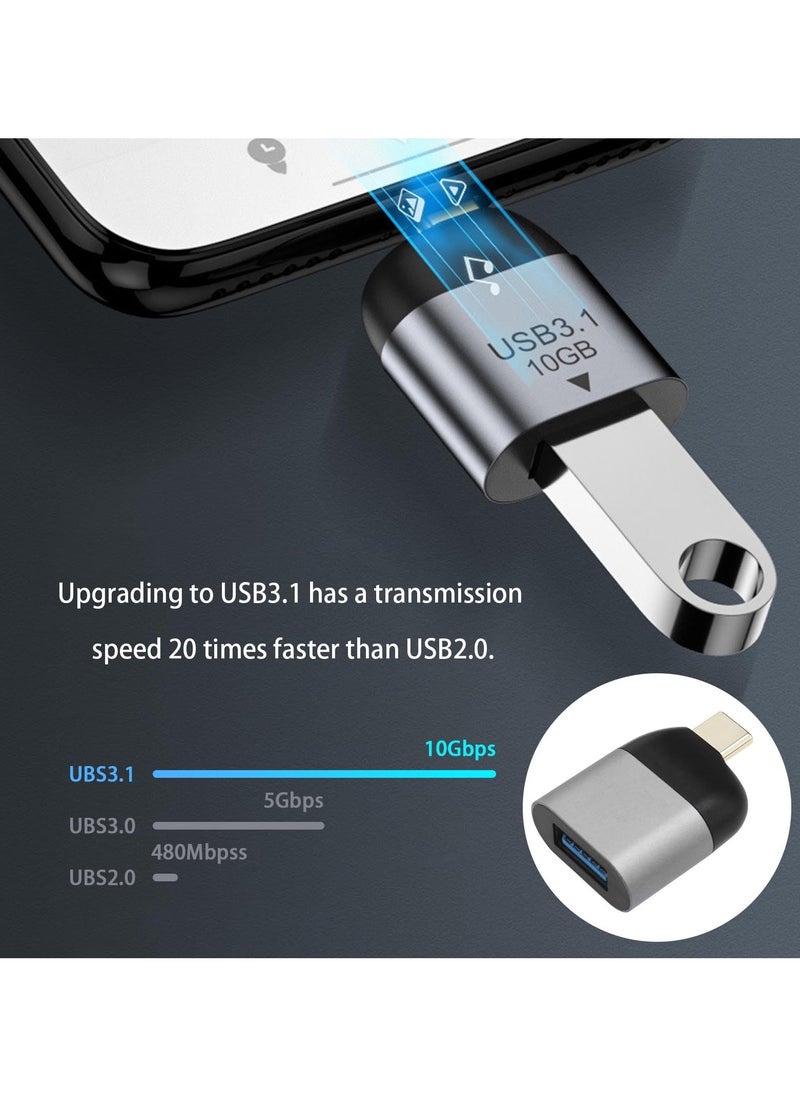 SANMUGEED - SANMUGEED USB C to USB 3.1 Adapter, 10Gbps USB A to USB C Adapter Compatible with MacBook Pro 2021 iMac iPad Mini 6/Pro MacBook Air 2020 and Other Type C or Thunderbolt 4/3 Devices - Image 1