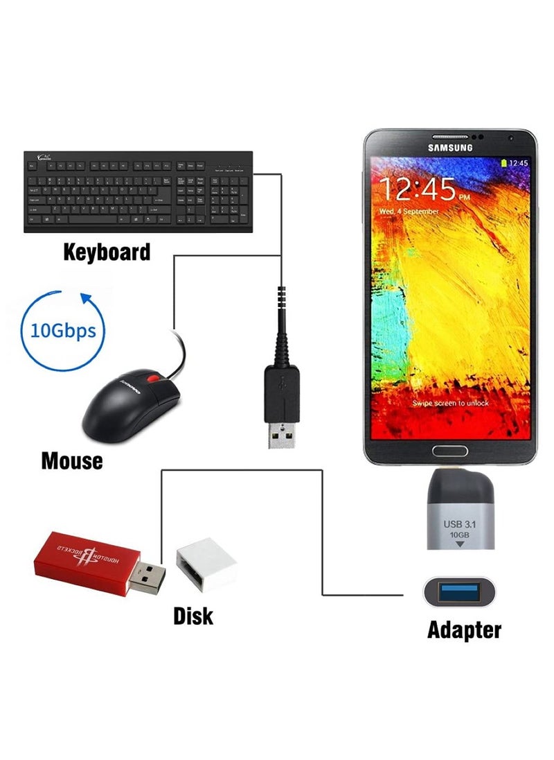 SANMUGEED - SANMUGEED USB C to USB 3.1 Adapter, 10Gbps USB A to USB C Adapter Compatible with MacBook Pro 2021 iMac iPad Mini 6/Pro MacBook Air 2020 and Other Type C or Thunderbolt 4/3 Devices - Image 1