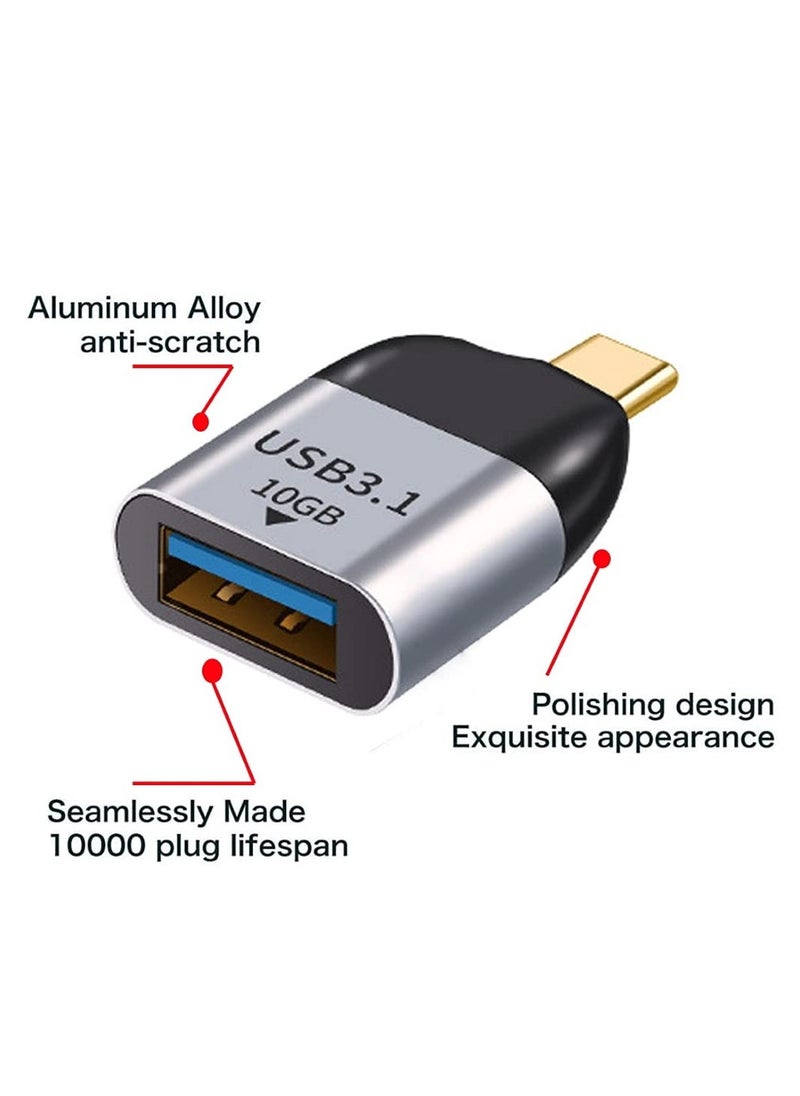 SANMUGEED - SANMUGEED USB C to USB 3.1 Adapter, 10Gbps USB A to USB C Adapter Compatible with MacBook Pro 2021 iMac iPad Mini 6/Pro MacBook Air 2020 and Other Type C or Thunderbolt 4/3 Devices - Image 1