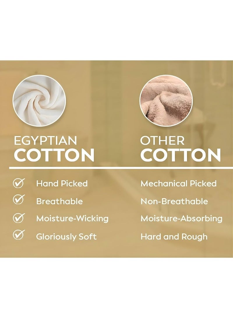 ATEN Homeware 5 Piece Egyptian Cotton Bath Towels Set - 5 Face Towels 30 x 30 cm - Ultra Soft & Highly Absorbent, Quick Dry Wash Cloths (Grey) - Image 2