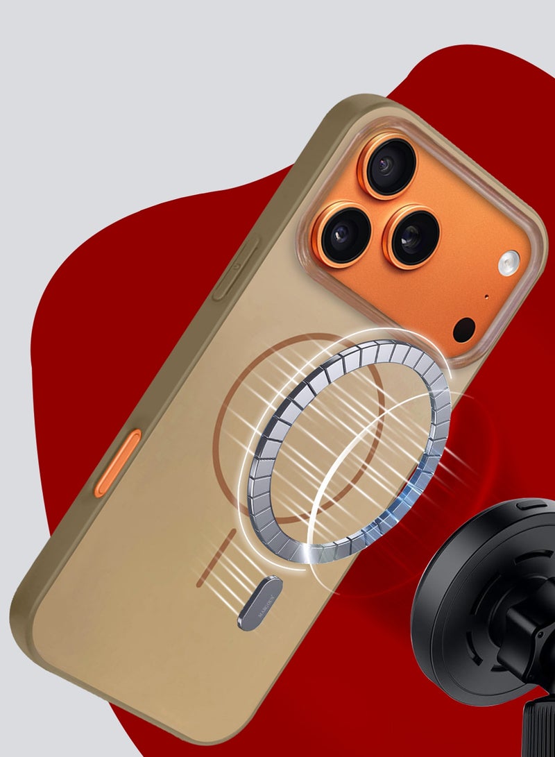 Premium Glossy Case Cover for iPhone 17 Pro - Hard TPU Case Cover - Slim Fit Design and Full Edge Coverage - Desert Titanium - Image 3