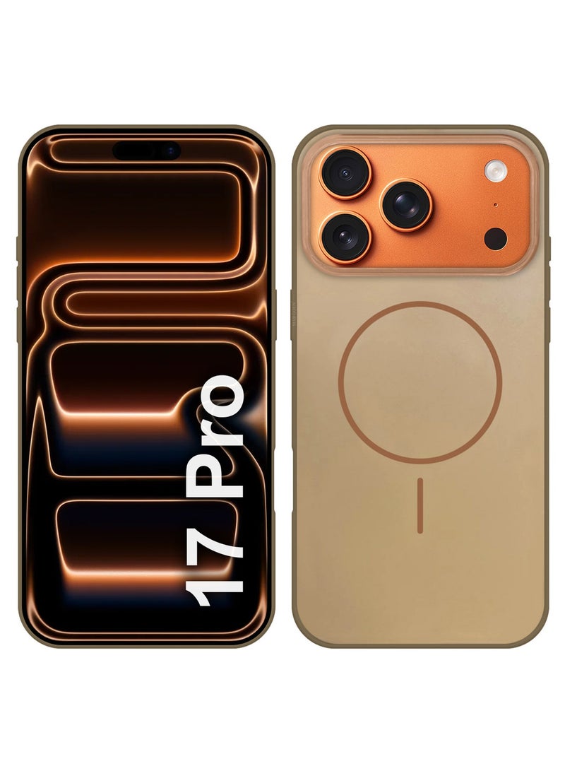 Premium Glossy Case Cover for iPhone 17 Pro - Hard TPU Case Cover - Slim Fit Design and Full Edge Coverage - Desert Titanium - Image 1