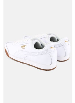 PUMA Kids Boy Roma Classic Gun Lace Up Outdoor Shoes, White Combo  - Image 2