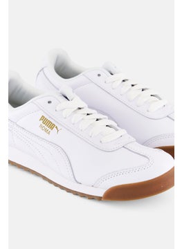 PUMA Kids Boy Roma Classic Gun Lace Up Outdoor Shoes, White Combo  - Image 3