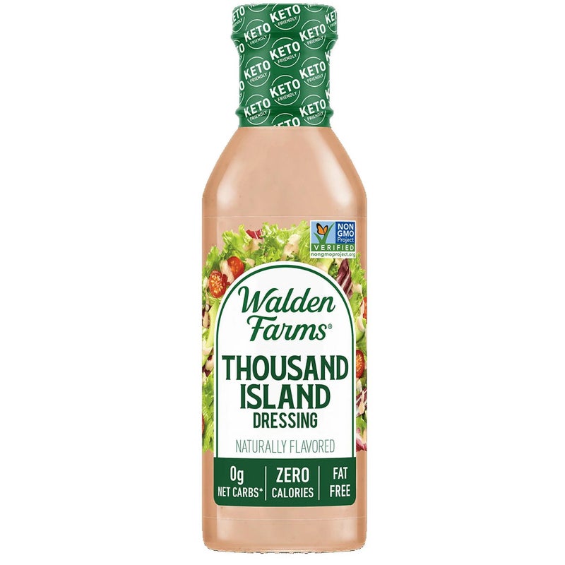Walden Farms Thousand Island Dressing  CalorieFree GlutenFree Low Carb KetoFriendly SugarFree DairyFree Creamy Thousand Island Flavor  12 oz Bottle - Image 3