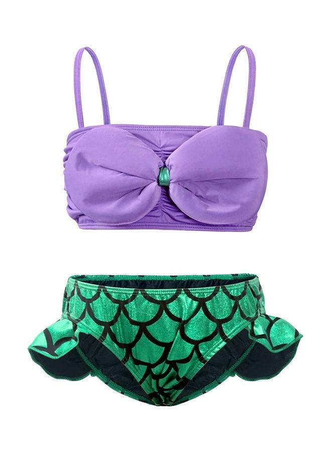 NIBEMINENT 3-Piece Mermaid Swimming Costume Set 90cm - Image 4