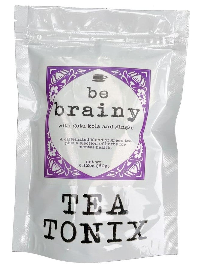 Tea Tonix BE BRAINY Tea for Mental Clarity with Gotu Kola, Hawthorn Berries, and Gingko 60g (2.12oz) - a Green Tea to Help with Memory, Concentration, and Focus - Image 1