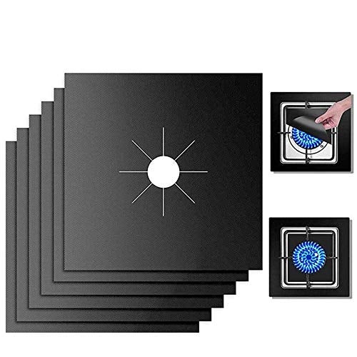 10 Pack Stove Burner Covers Double Thickness Reusable NonStick HeatResistant Gas Range Protectors for Kitchen and Easy to CleanBlackFLSEPAMB