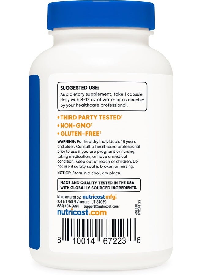Nutricost P5P Vitamin B6 Supplement 100mg, 240 Capsules (Pyridoxal-5-Phosphate) - Image 4