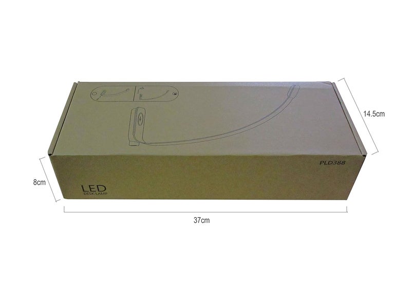 Maxbell Curved Aluminium LED Desk Lamp with Dimmer 1112Inch High Silver - Image 3