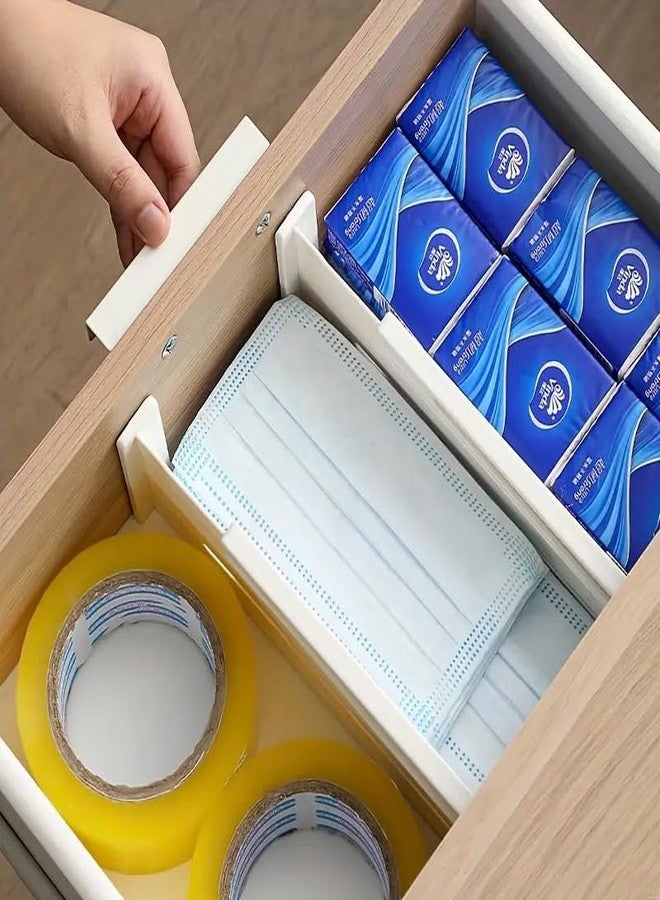 ONTRIP Smart Design Adjustable Drawer Dividers Plastic - Multi-Purpose Organizer for Kitchen, Bathroom, Office & Wardrobe Big 37-65 cm (14.57-25.59 inch) (2 Pcs) - Image 4