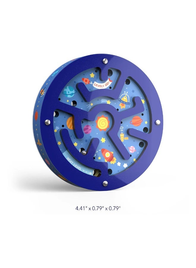 Mideer Double-Sided Magic Maze Space Quest Wooden Marble Puzzle Game for Kids 3+, Portable Brain Teaser Labyrinth Toy, Educational Logic Maze with Balance and Fine Motor Skill Training - Image 1