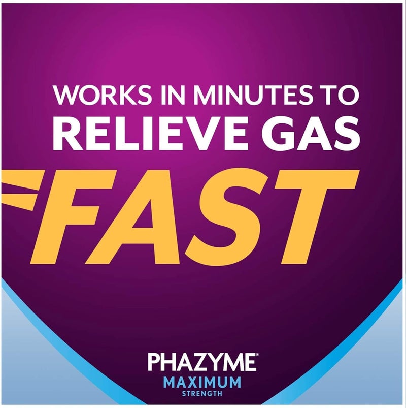 Phazyme Maximum Strength Gas and Bloating Relief 250 mg Simethicone 12 Fast Gels Pack of 2 - Image 5