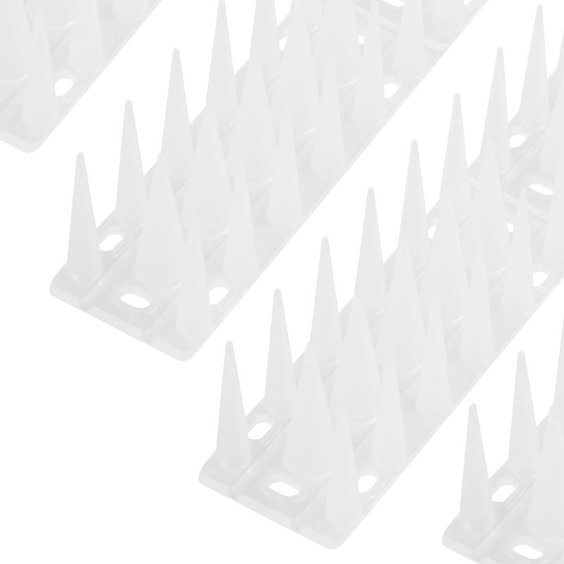 OFFO Bird Spikes for Pigeon Woodpecker Crow, Outdoor Use for Balcony Patio Window, Easy to Install, Frosted White, Covers 8.3 Feet(2.5m) - Image 1
