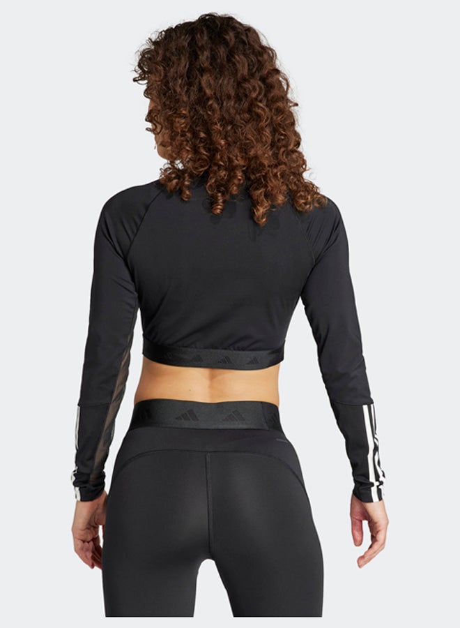 Adidas Hyperglam Training Crop Long Sleeve Long-Sleeve Top - Image 3