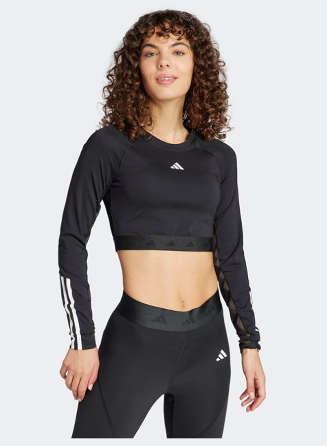 Adidas Hyperglam Training Crop Long Sleeve Long-Sleeve Top - Image 1