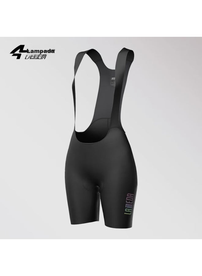 Lampada Lanpada Women's Cycling Shorts, One-piece Bib Shorts, Summer Professional Road Bike Shorts, Black, XL - Image 3