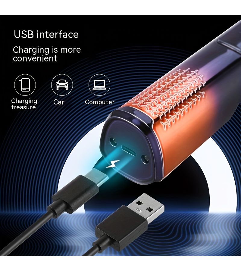 3D Triple Blade Floating Electric Shaver Type C Charging High Speed Shaver IPX7 Waterproof Electroplated Body LED Digital Display Mens Gift Gradient Red For Boyfriend Father - Image 1