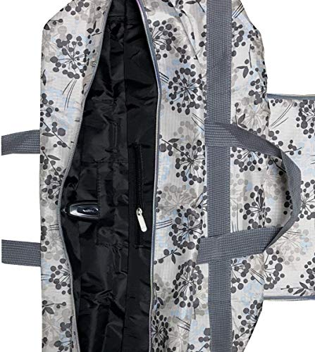 Lyf 22" Foldable Large Travel Duffel Duffle Bag Sports Gym Tote Bag For Women Overnight Carryon Weekend Bag Shoulder Bag Water Resistant (leatherleaf) - Image 4