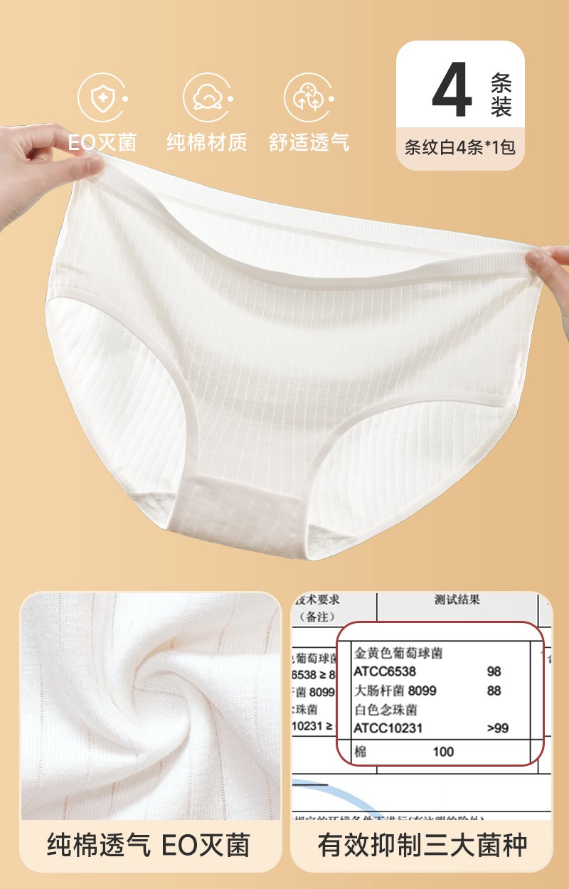 ملابس داخلية نسائية للاستعمال مرة واحدة، عبوة من 20 قطع، مقاس 4XL للسفر من القطن عملي للاستخدام المتكرر خفيف الحمل للتنقل اليومي - Image 1