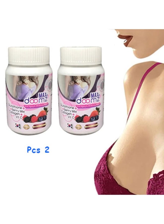 Maxi Doomz Woman Lady Breast Buttock Collagen Gluta Vitamin C Berry Extract - 2 Pcs