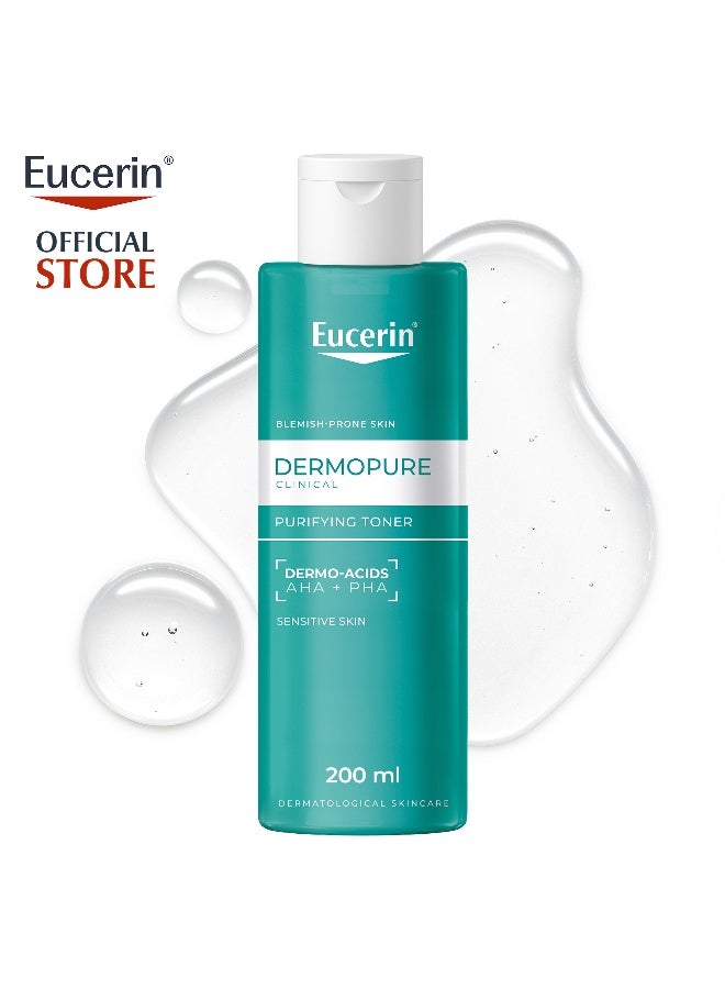 Eucerin Dermopurifyer Oil Control Facial Toner For Blemish And Acne-Prone Skin With Lactic Acid Green 200ml - Image 1