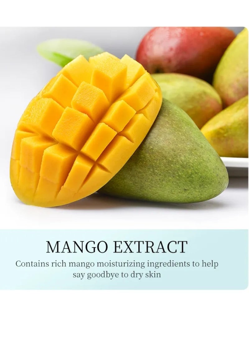 SADOER 10 Pcs Mango Skin Beauty Mask Set Botany and Fruits Skin Care Sheet Facial Mask Moisturizing Hydrating Skin Tone Soft Texture Face Mask Sheet for Women and Men Skincare Youthful Skin Glowing Masks - Image 4