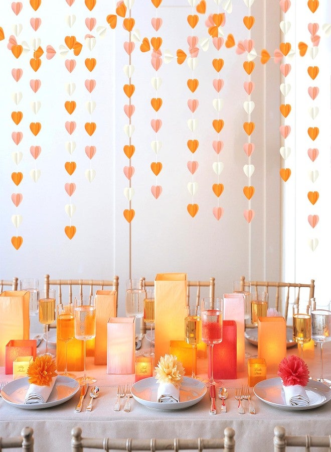 زينة حفلات الخريف باللون البيج والبرتقالي والخوخي - إكليل على شكل قلب - لافتة ورقية معلقة بطول 39 قدمًا، مناسبة لحفلات الخريف وعيد الشكر وأعياد الميلاد، بتصميم بوهيمي، وحفلات أعياد الميلاد، وحفلات توديع العزوبية، وحفلات استقبال المولود، وحفلات الخطوبة، من أورولا - Image 5