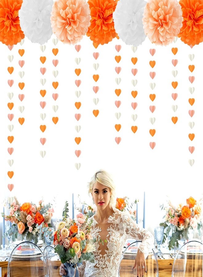 زينة حفلات الخريف باللون البيج والبرتقالي والخوخي - إكليل على شكل قلب - لافتة ورقية معلقة بطول 39 قدمًا، مناسبة لحفلات الخريف وعيد الشكر وأعياد الميلاد، بتصميم بوهيمي، وحفلات أعياد الميلاد، وحفلات توديع العزوبية، وحفلات استقبال المولود، وحفلات الخطوبة، من أورولا - Image 4