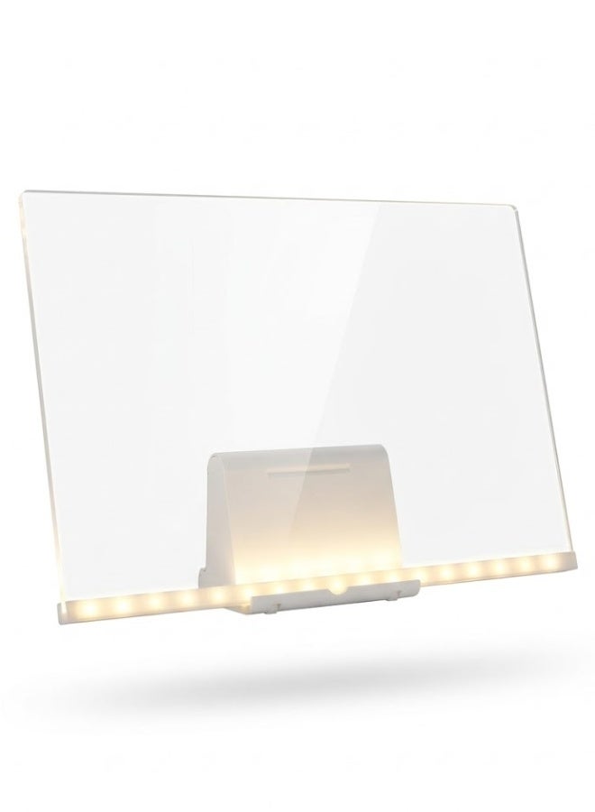 Lucky Power LED Light-Up Acrylic Note Board | Glowing Message & Drawing Board - Image 1
