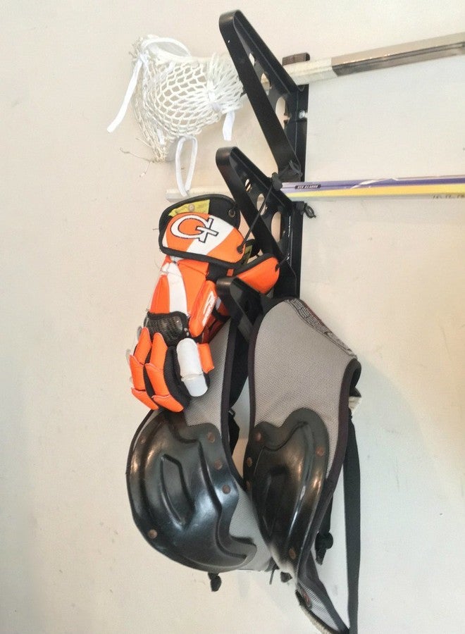 StoreYourBoard Lacrosse Stick Wall Storage Rack, Lax Sticks Pads and Equipment, Home and Garage Organizer Mount - Image 2