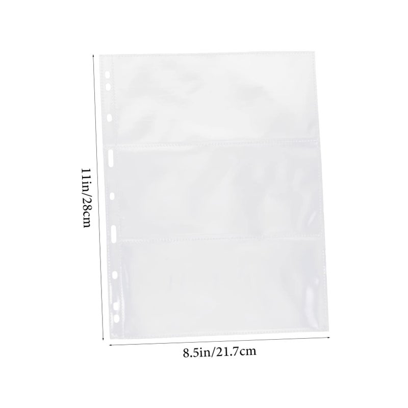 10 Pcs Transparent Loose Leaf Currency Album Pages For Banknotes Tickets Photos Cards Storage - Image 3