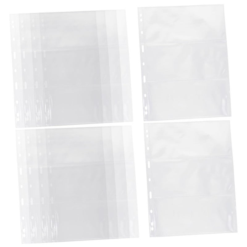 10 Pcs Transparent Loose Leaf Currency Album Pages For Banknotes Tickets Photos Cards Storage - Image 2