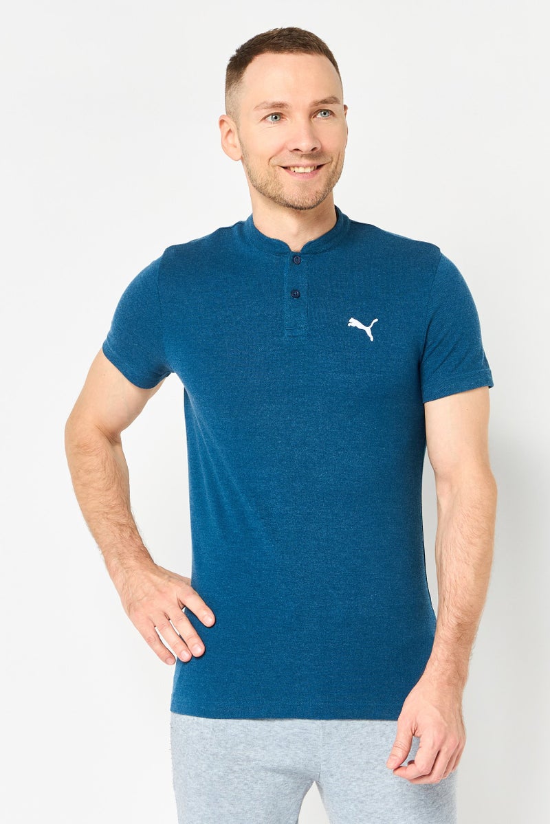 PUMA Men Slim Fit Short Sleeve Embroidered Logo Outdoor Polo Shirt, Navy - Image 1