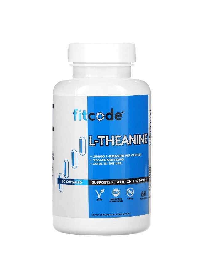 fitcode fitcode, L-Theanine, 200 mg, 60 Veggie Capsules 