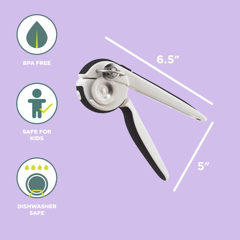 Chef'n EzSqueeze One-Handed Can Opener (Black and Meringue) - Image 2