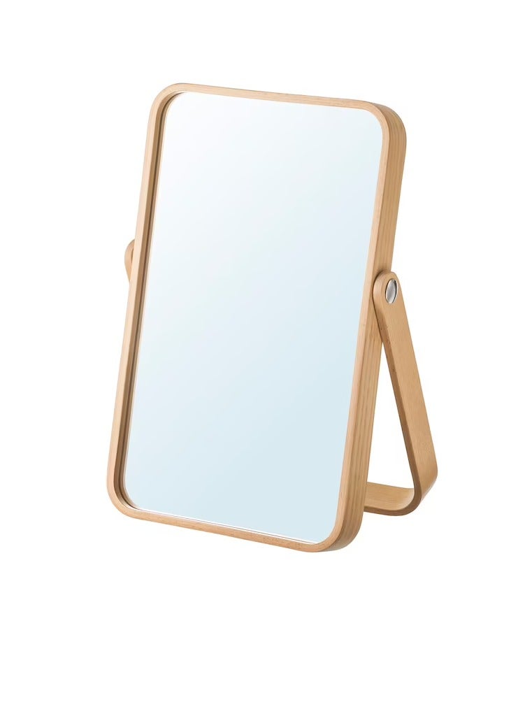 مرآة طاولة ، خشب الدردار 27x40 سم - Image 1