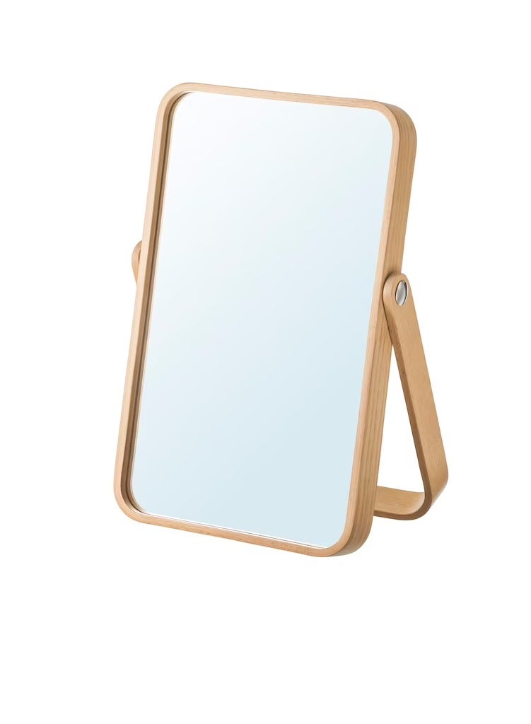 مرآة طاولة ، خشب الدردار 27x40 سم - Image 3