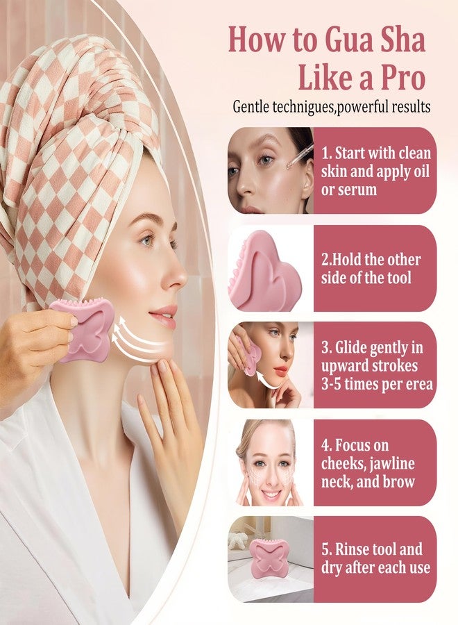 aeloer Gua Sha Facial Tools, [2025 NEW]Silicone Guasha Tool for Face Jawline Sculpting and Puffiness Reducing - Image 5