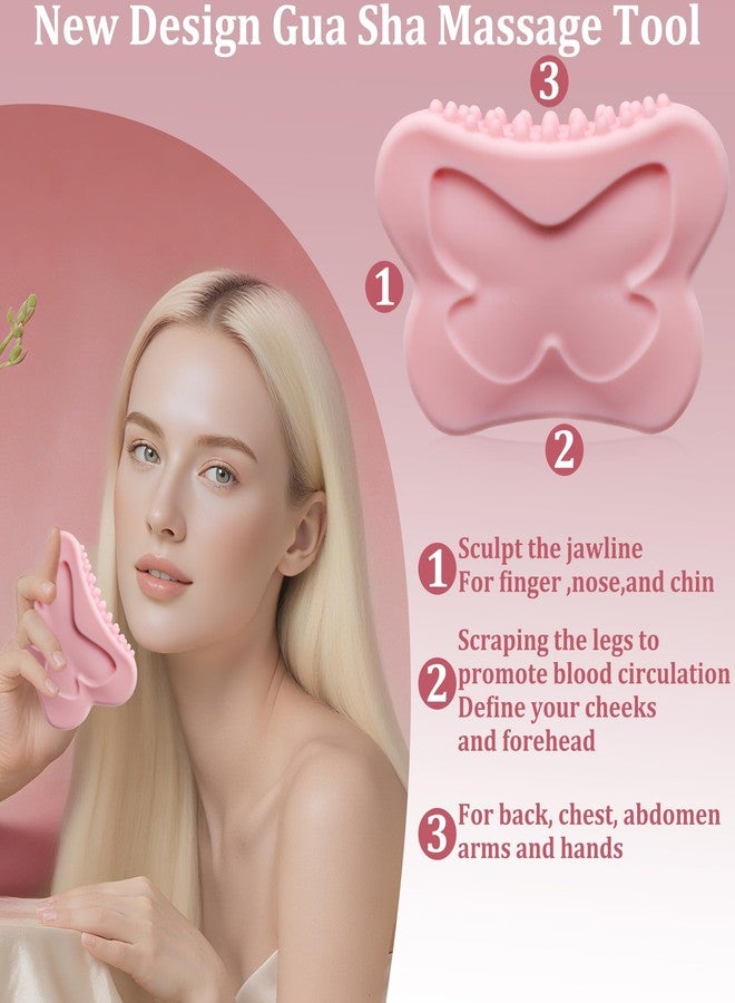 aeloer Gua Sha Facial Tools, [2025 NEW]Silicone Guasha Tool for Face Jawline Sculpting and Puffiness Reducing - Image 3