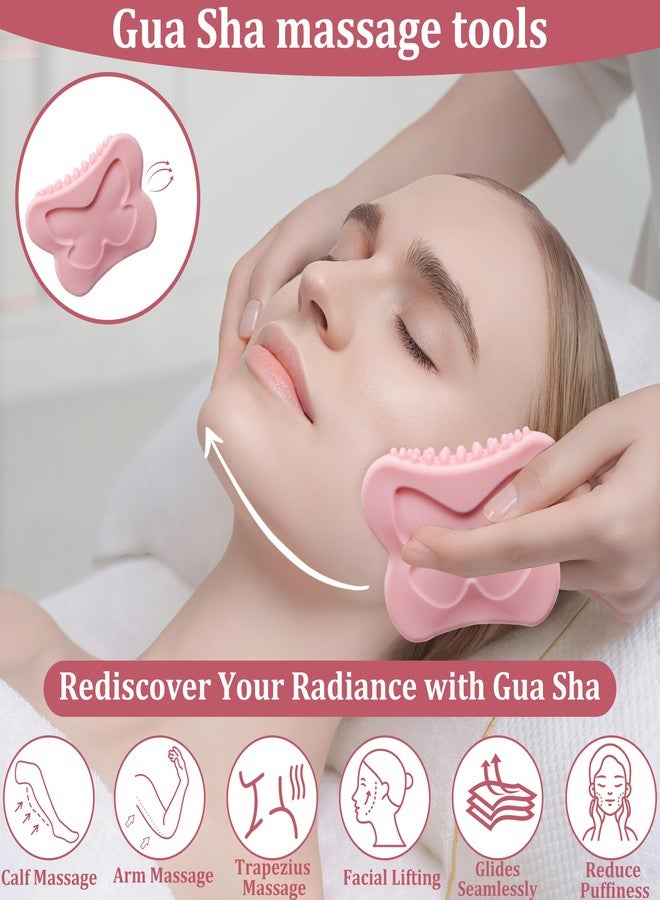 aeloer Gua Sha Facial Tools, [2025 NEW]Silicone Guasha Tool for Face Jawline Sculpting and Puffiness Reducing - Image 2