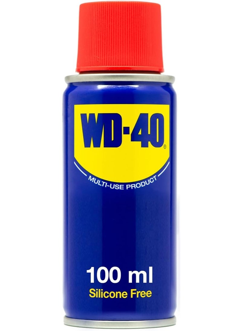 WD-40 Multi-Use 100ml Spray Aerosol Can All-Purpose Lubricant, Cleans Rust, for Home & Workshop Use