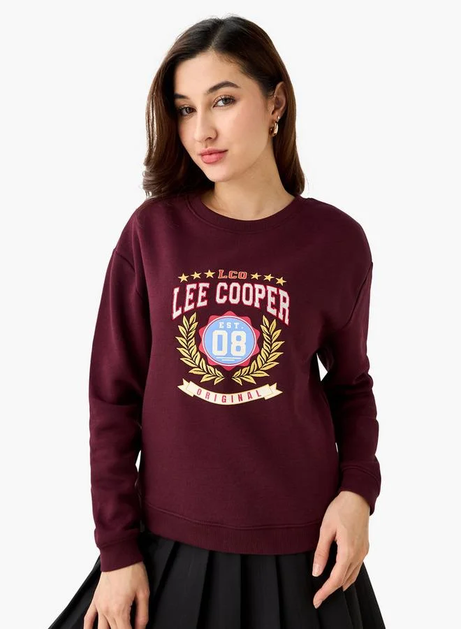 لي كوبر Lee Cooper Regular Fit Sweatshirt with Print