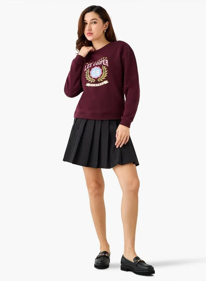 لي كوبر Lee Cooper Regular Fit Sweatshirt with Print