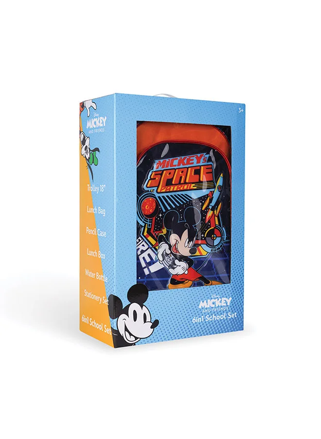 Disney 6 In 1 Disney Mickey Mouse Space Patrol Trolley Box Set 18 inches