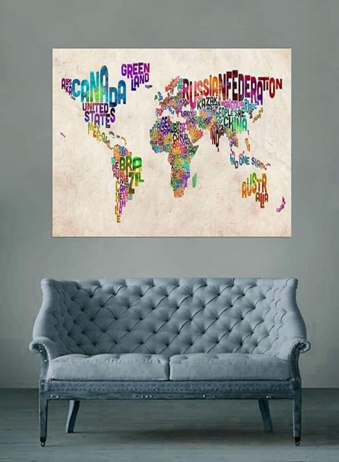 Prints on Wood World Map Tableau - 2724680860478 