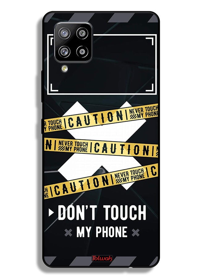 Tolwak Samsung Galaxy M42 5G Protective Case Cover Caution Never Touch My Phone - Image 1